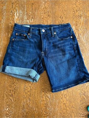 GAP Dark Blue Rolled Cuff Denim Shorts